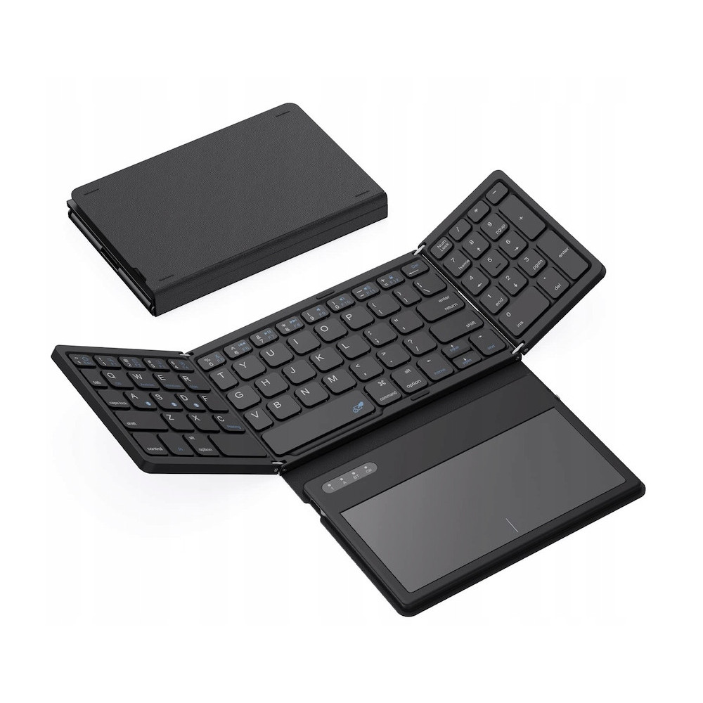BEZPRZEWODOWA MINI KLAWIATURA BLUETOOTH TOUCHPAD SKŁADANA