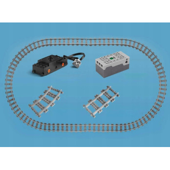 KLOCKI POCIĄG BIAŁY PASAŻERSKI ELEKTRYCZNY 12002 MOULD KING