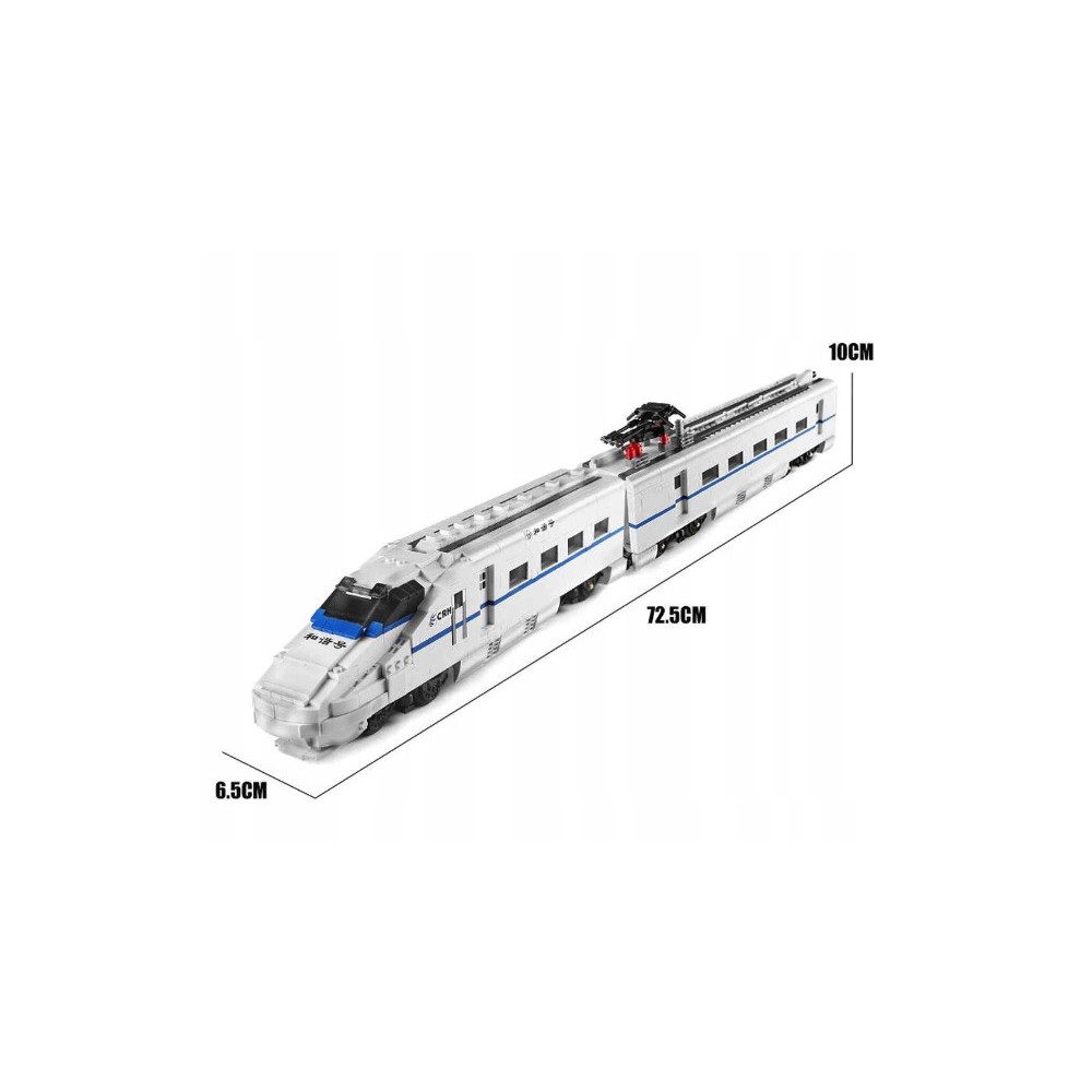 KLOCKI POCIĄG BIAŁY PASAŻERSKI ELEKTRYCZNY 12002 MOULD KING