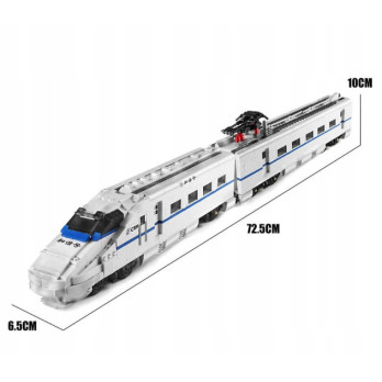 KLOCKI POCIĄG BIAŁY PASAŻERSKI ELEKTRYCZNY 12002 MOULD KING