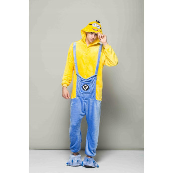 PRZEBRANIE MINIONEK PLUSZOWE ONESIE MINIONKI DRES PIŻAMA ŚMIESZNA M