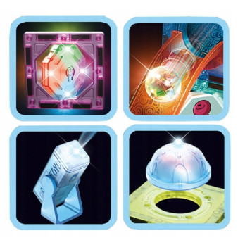 KLOCKI MAGNETYCZNE 3D TOR KULKOWY ŚWIECĄCY ZESTAW