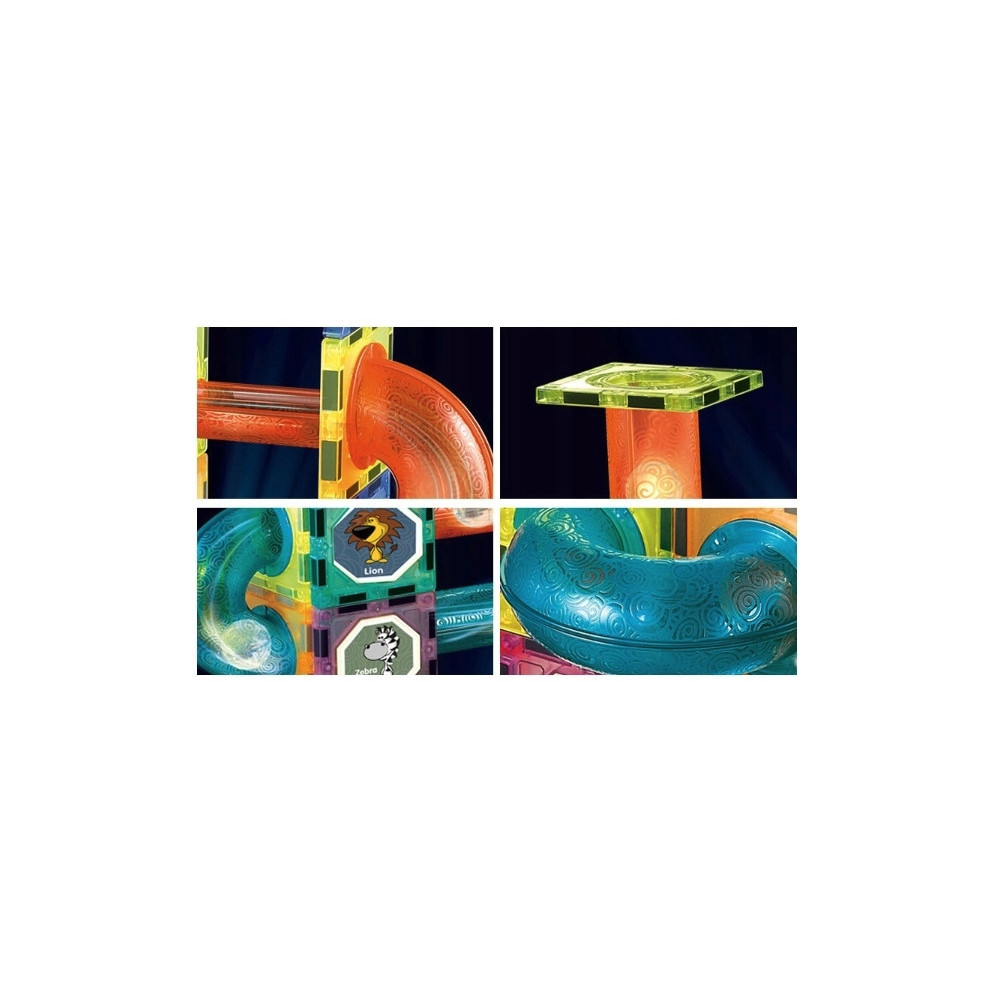 KLOCKI MAGNETYCZNE 3D TOR KULKOWY ŚWIECĄCY ZESTAW