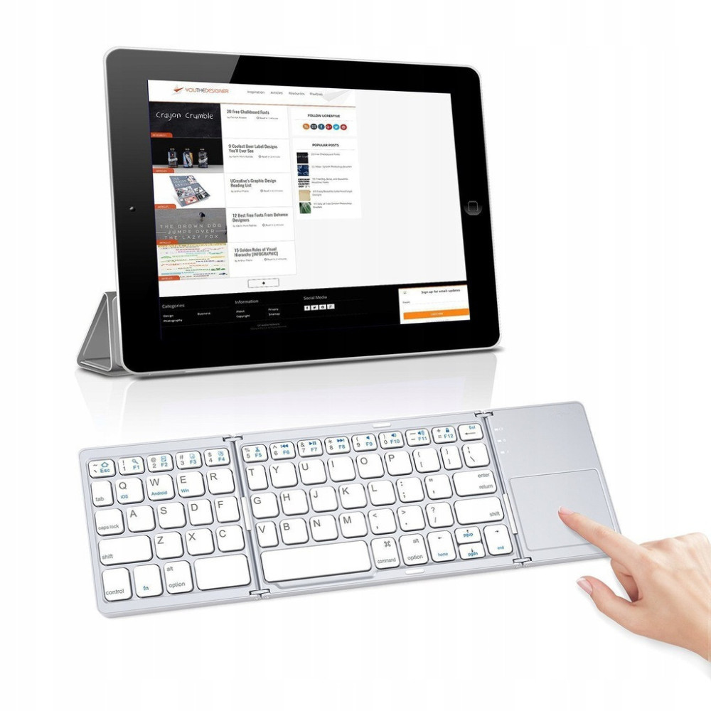 KLAWIATURA BEZPRZEWODOWA BLUETOOTH TOUCHPAD SMART