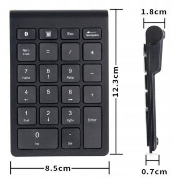 MINI KLAWIATURA NUMERYCZNA BLUETOOTH DO LAPTOPÓW
