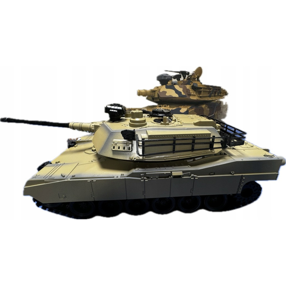 DUŻY RC CZOŁG ZDALNIE STEROWANY M1A2 ABRAMS STRZELAJĄCY KULKAMI ODGŁOSY