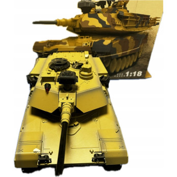 DUŻY RC CZOŁG ZDALNIE STEROWANY M1A2 ABRAMS STRZELAJĄCY KULKAMI ODGŁOSY
