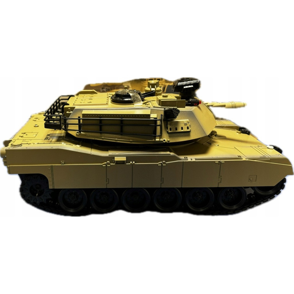 DUŻY RC CZOŁG ZDALNIE STEROWANY M1A2 ABRAMS STRZELAJĄCY KULKAMI ODGŁOSY