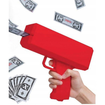 MONEY GUN PISTOLET STRZELAJĄCY PIENIĘDZMI PREZENT