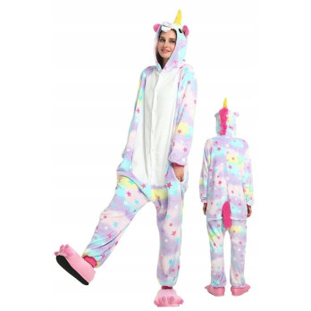 ONESIE JEDNOROŻEC UNICORN TĘCZOWY GWIAZDKI S