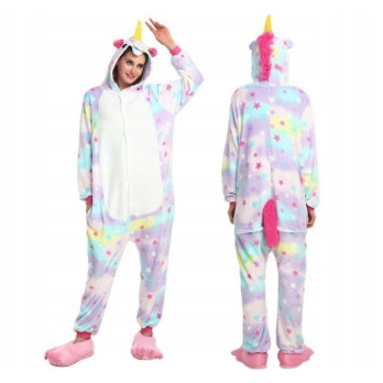 ONESIE JEDNOROŻEC UNICORN TĘCZOWY GWIAZDKI S