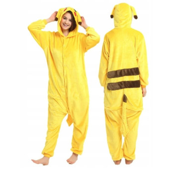 PIKACHU ONESIE PIŻAMA DRES KOSTIUM KIGURUMI S