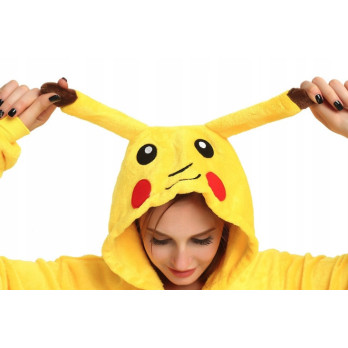 PIKACHU ONESIE PIŻAMA DRES KOSTIUM KIGURUMI S