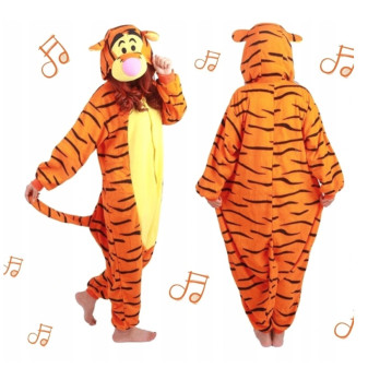 ONESIE TYGRYS-EK DRES PIŻAMA PRZEBRANIE KIGURUMI S