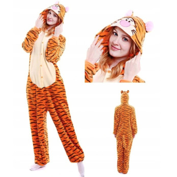 ONESIE TYGRYS-EK DRES PIŻAMA PRZEBRANIE KIGURUMI S