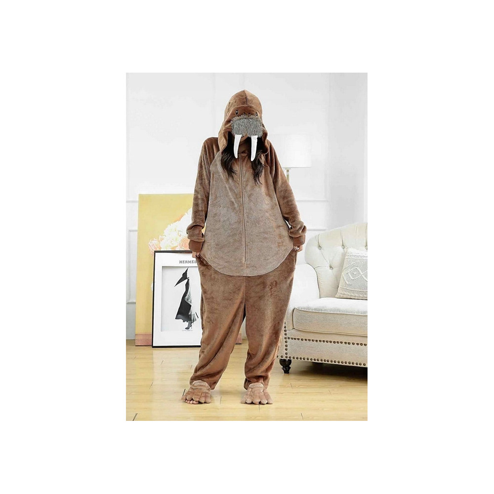 MORS FOKA ONESIE KOMBINEZON BRĄZOWY KIGURUMI M