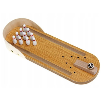 ZABAWKA DREWNIANA GRA NA BIURKO BOWLING KRĘGLE