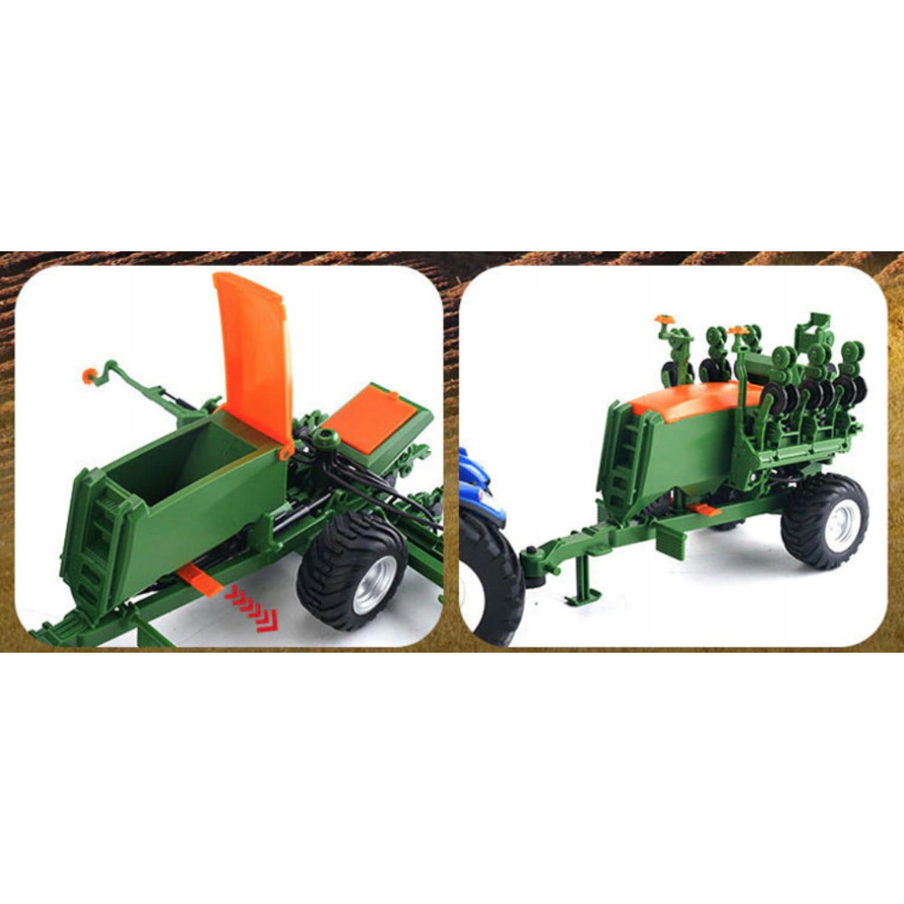 TRAKTOR CIĄGNIK ZDALNIE STEROWANY 1:24 RC NACZEPA