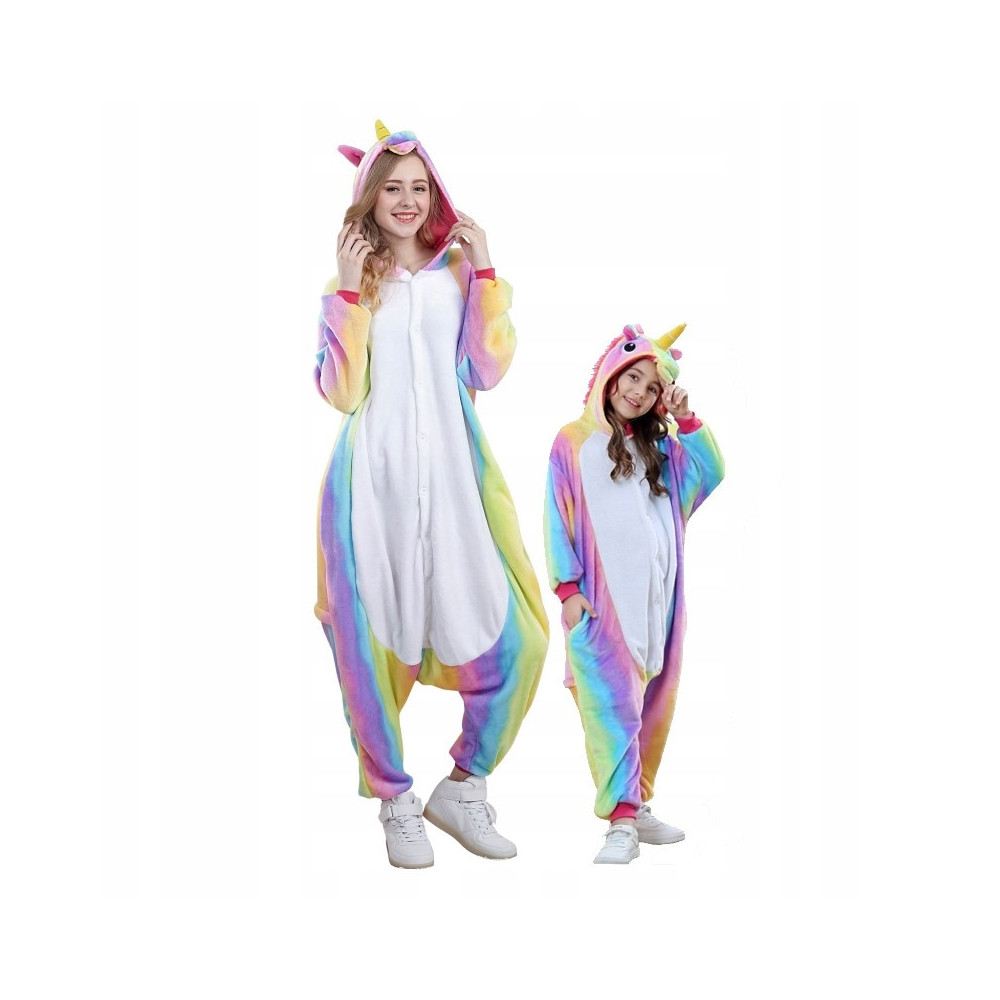 JEDNOROŻEC ONESIE UNICORN TĘCZA PIŻAMA ŚWIĘTA M