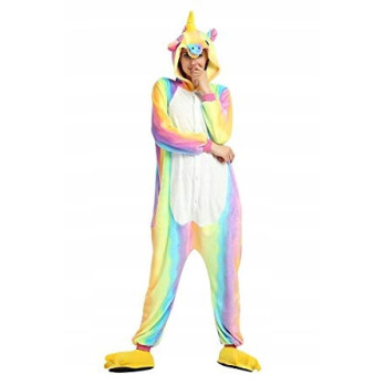 JEDNOROŻEC ONESIE UNICORN TĘCZA PIŻAMA ŚWIĘTA M