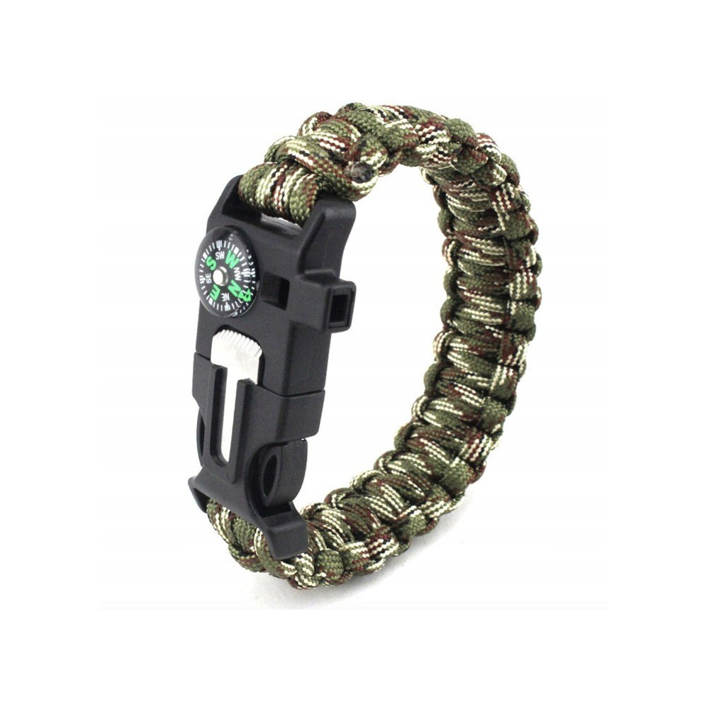 KOMPAS NA RĘKĘ BRANSOLETKA PARACORD SURVIVAL 5w1