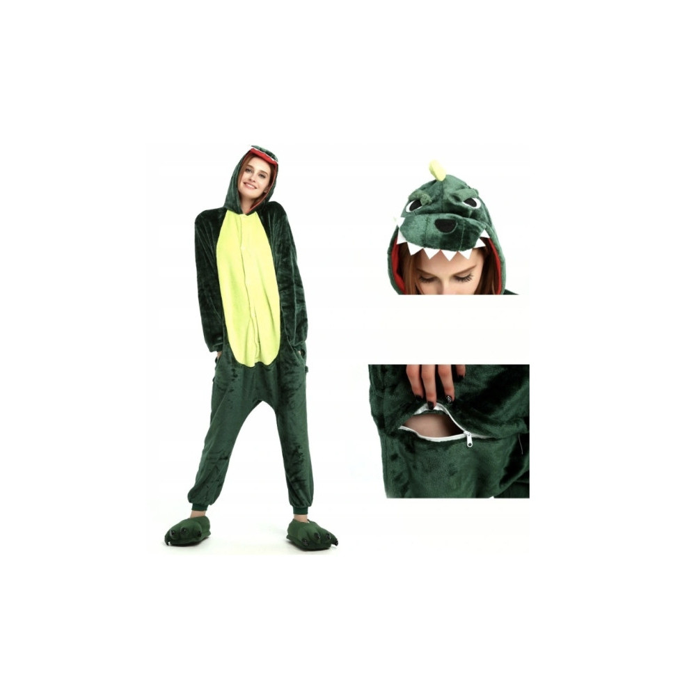 DINOZAUR ONESIE PIŻAMA KIGURUMI KOMBINEZON DINO S