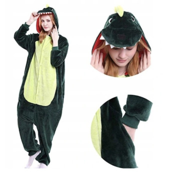 DINOZAUR ONESIE PIŻAMA KIGURUMI KOMBINEZON DINO S