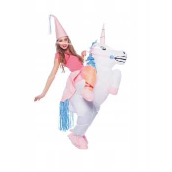 PRZEBRANIE DMUCHANY STRÓJ JEDNOROŻEC KOSTIUM UNICORN KARNAWAŁ
