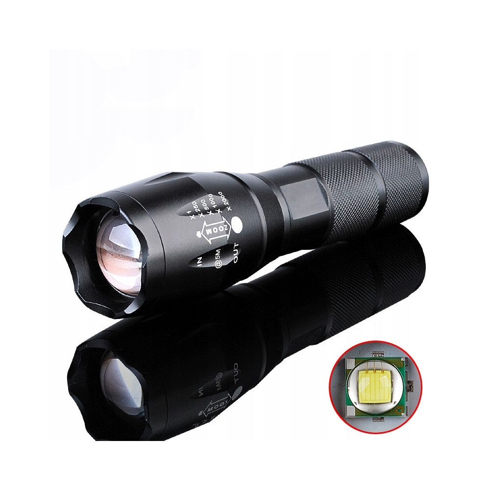 MOCNA LATARKA SZPERACZ XML-T6 LAMPA POLICYJNA ZOOM