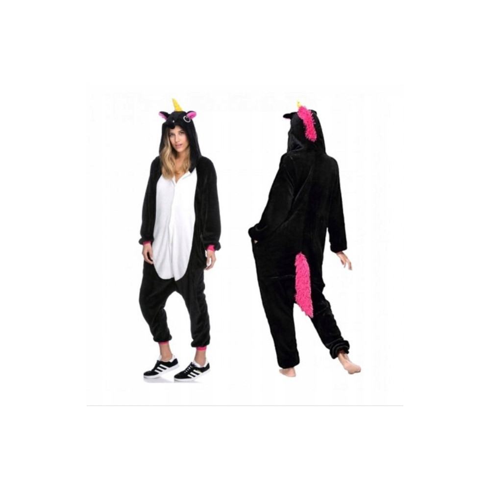 ONESIE KOMBINEZON JEDNOROŻEC CZARNY KIGURUMI S