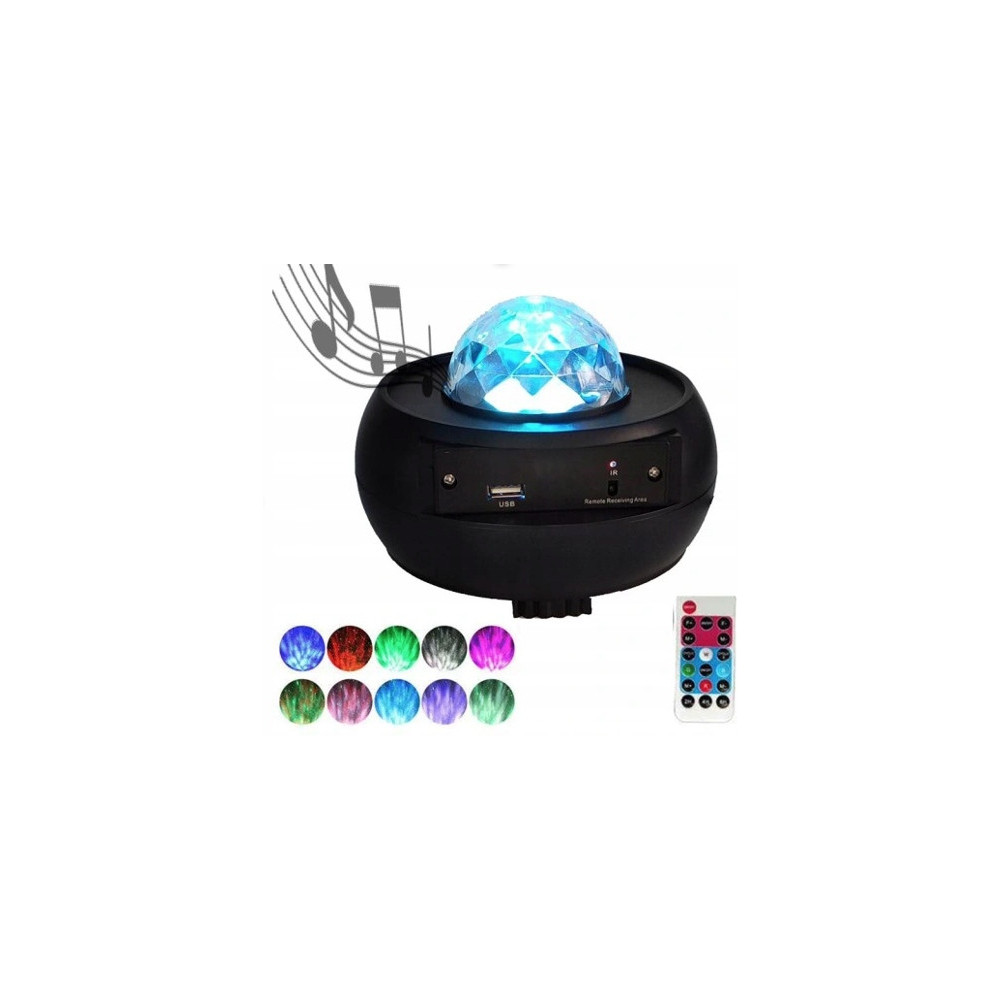 LAMPA LED PROJEKTOR GWIAZD GŁOŚNIK BLUETOOTH