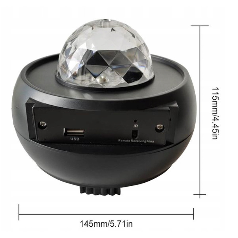 LAMPA LED PROJEKTOR GWIAZD GŁOŚNIK BLUETOOTH