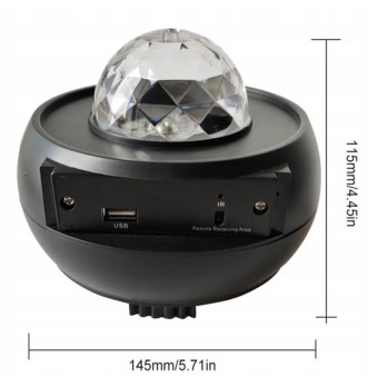 LAMPA LED PROJEKTOR GWIAZD GŁOŚNIK BLUETOOTH