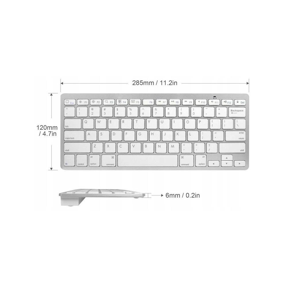 Klawiatura bezprzewodowa BLUETOOTH Win iOS Android
