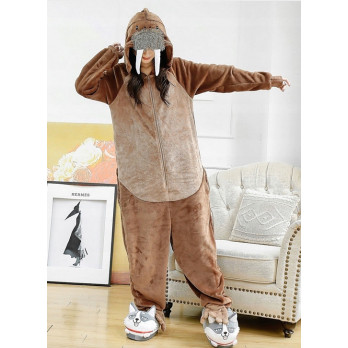 MORS FOKA ONESIE KOMBINEZON BRĄZOWY KIGURUMI S