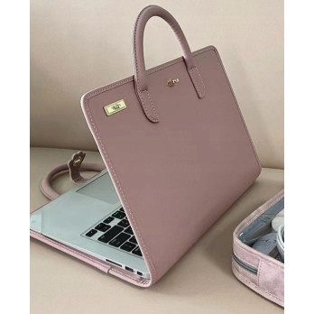 RÓŻOWE ETUI NA LAPTOPA 14" OCHRONNE NA KOMPUTER ELEGANCKI POKROWIEC