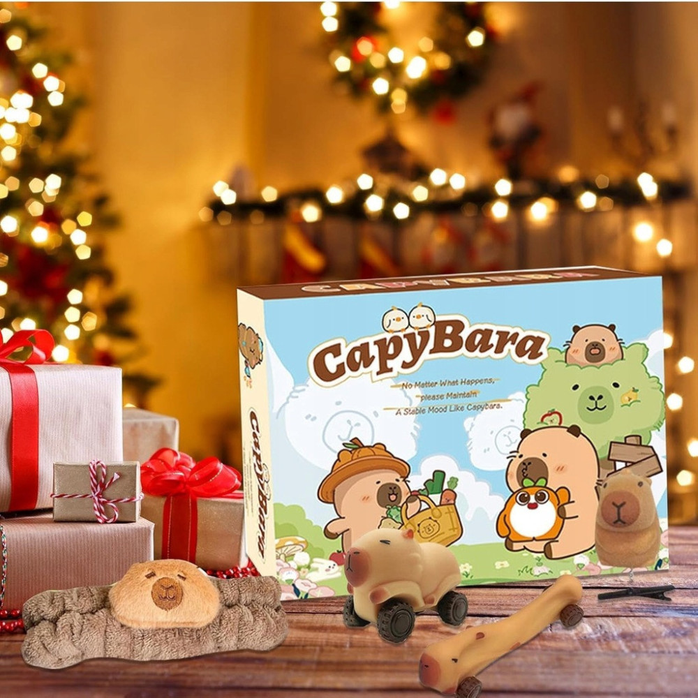 KALENDARZ ADWENTOWY Z ZABAWKAMI CAPYBARA KAPIBARA DLA DZIEWCZYNEK PREZENT