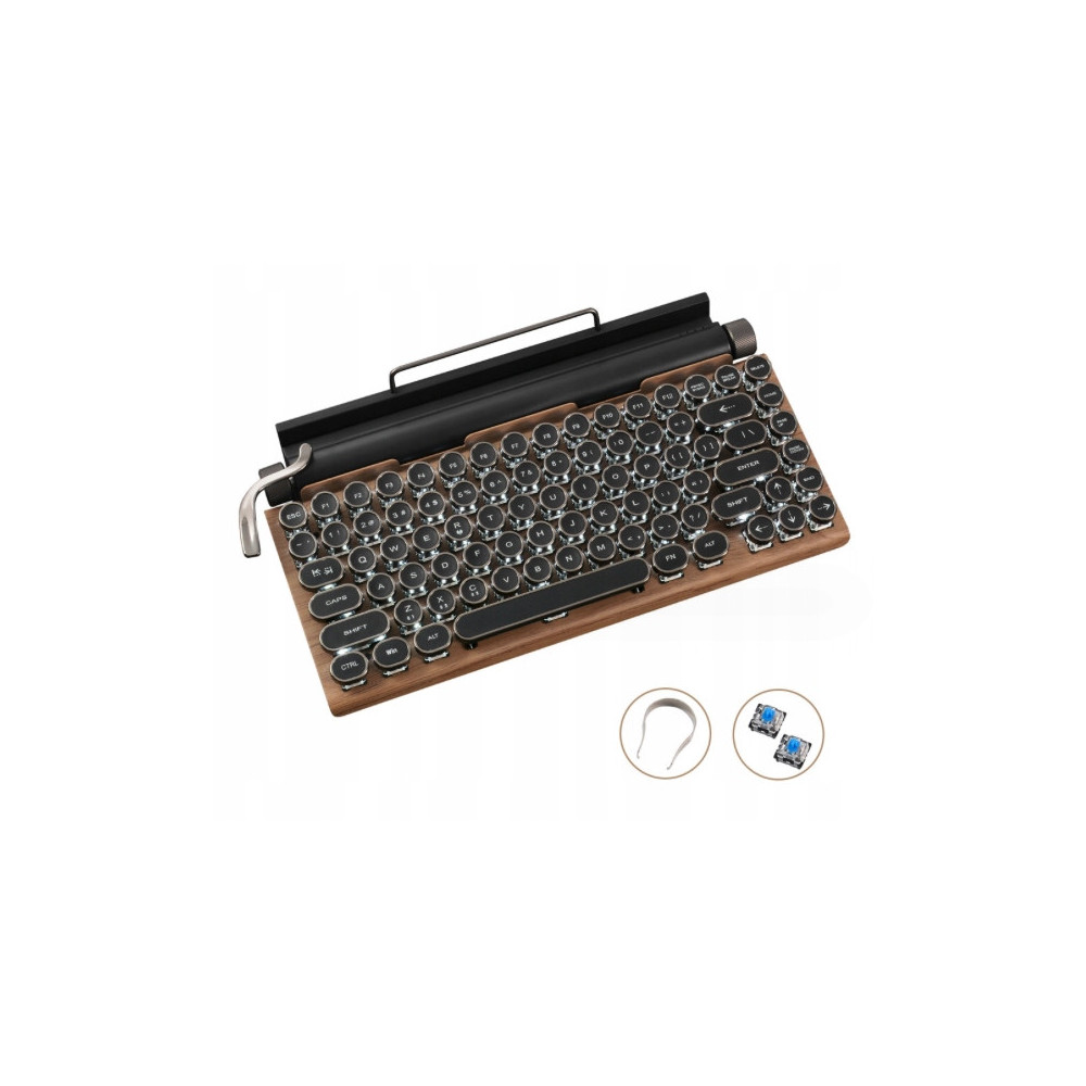 RETRO KLAWIATURA MECHANICZNA MASZYNA DO PISANIA BLUETOOTH VINTAGE