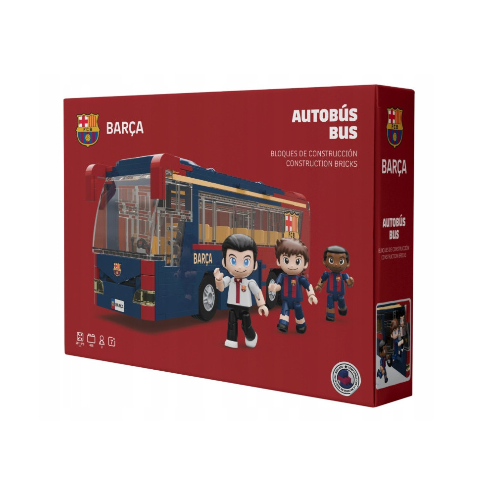 FC BARCELONA AUTOBUS PIŁKARSKI KLUBOWY DO ZŁOŻENIA KLOCKI 488 EL. PUZZLE