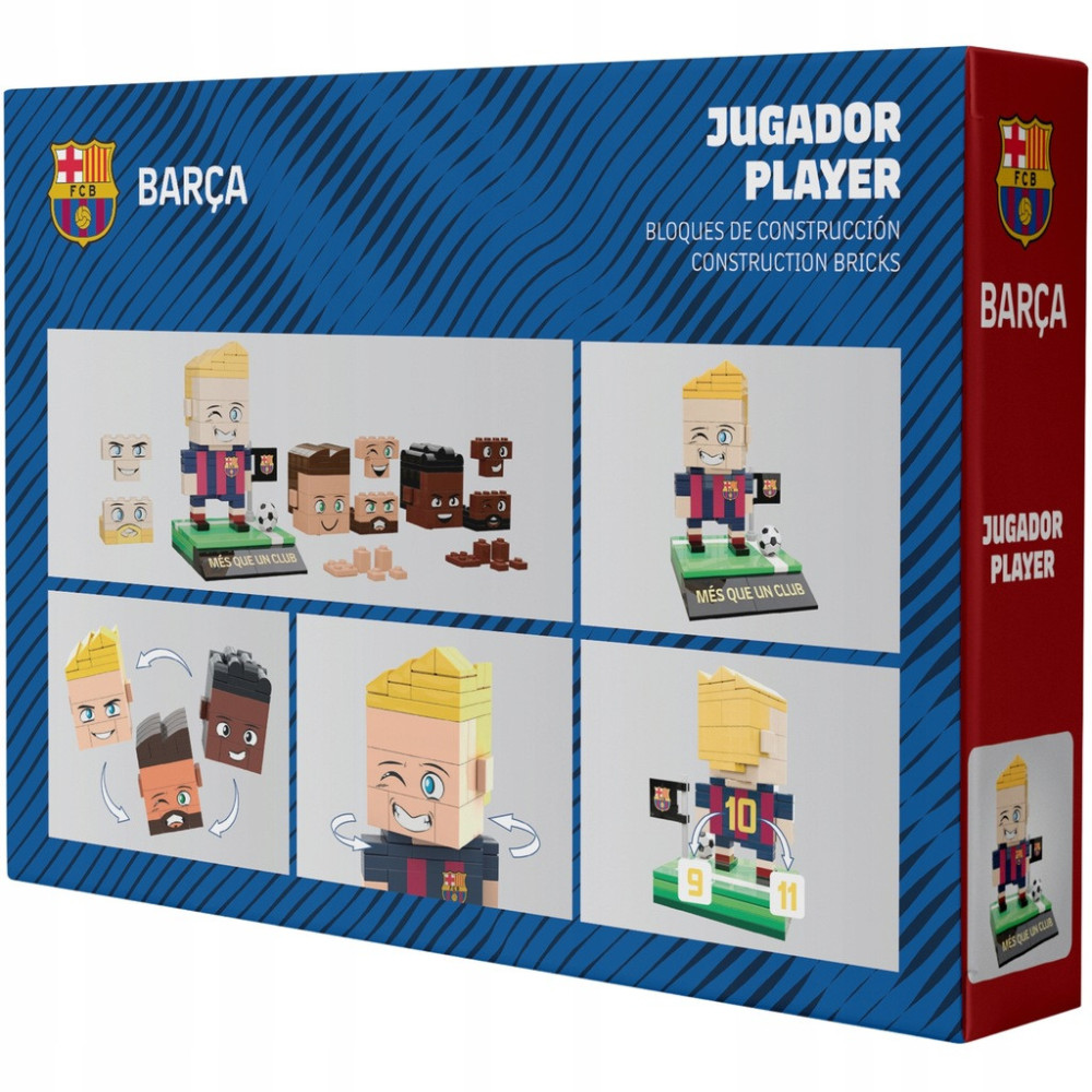 FC BARCELONA KLOCKI FIGURKA ZAWODNIKA 210 EL. KREATYWNA BUDOWA + AKCESORIA