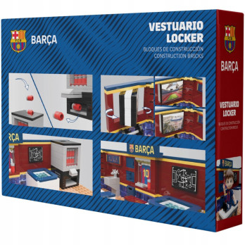 FC BARCELONA KLOCKI KLUBOWA SZATNIA PIŁKARSKA ZESTAW KONSTRUKCYJNY 440 el.