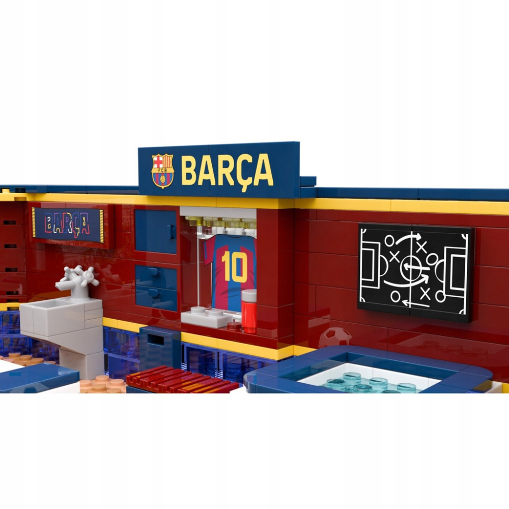 FC BARCELONA KLOCKI KLUBOWA SZATNIA PIŁKARSKA ZESTAW KONSTRUKCYJNY 440 el.