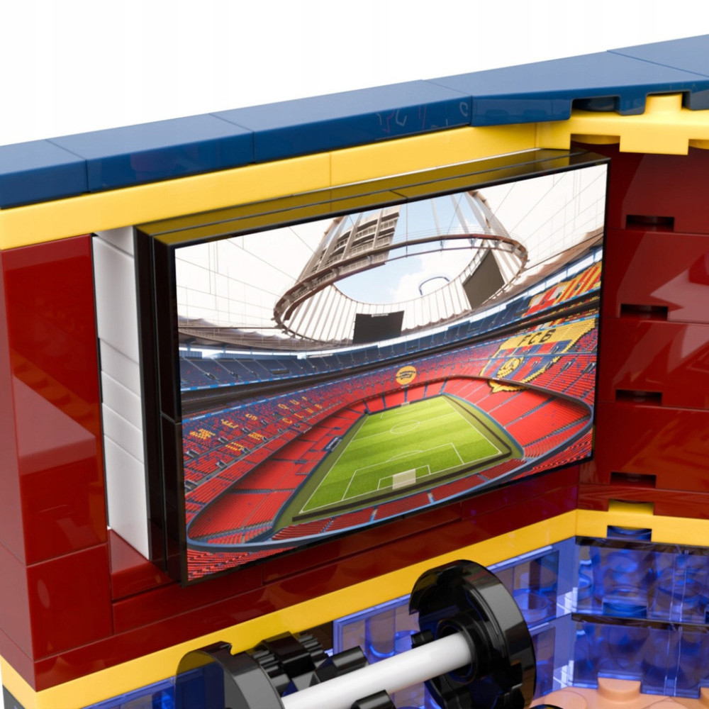 FC BARCELONA KLOCKI KLUBOWA SZATNIA PIŁKARSKA ZESTAW KONSTRUKCYJNY 440 el.