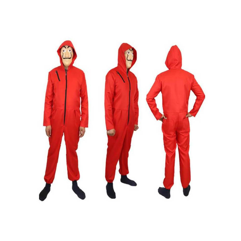 PRZEBRANIE NAPAD NA BANK KOSTIUM CZERWONY ONESIE 3XL