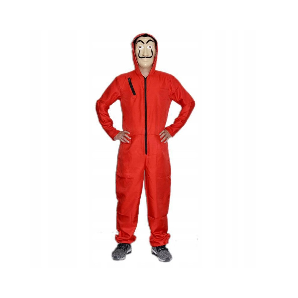 PRZEBRANIE NAPAD NA BANK KOSTIUM CZERWONY ONESIE 3XL