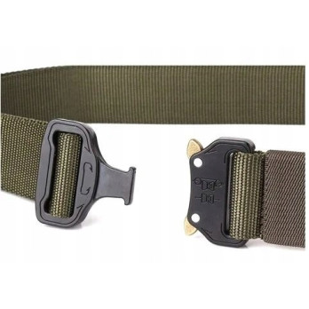 PASEK WOJSKOWY MOCNY MILITARNY KLARMA METAL PAS Z METALOWĄ KLAMRĄ 125 CM