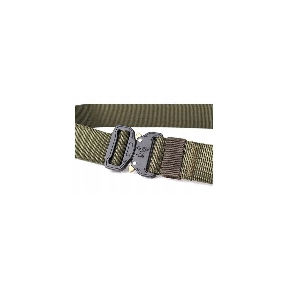 PASEK WOJSKOWY MOCNY MILITARNY KLARMA METAL PAS Z METALOWĄ KLAMRĄ 125 CM
