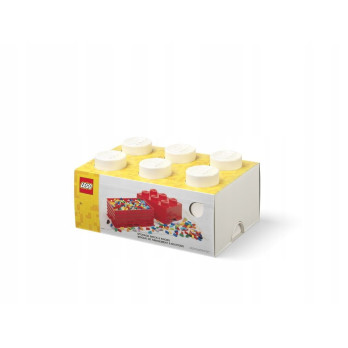 LEGO Classic 40000804 Pojemnik klocek LEGO Brick 6 - Biały White Na Klocki
