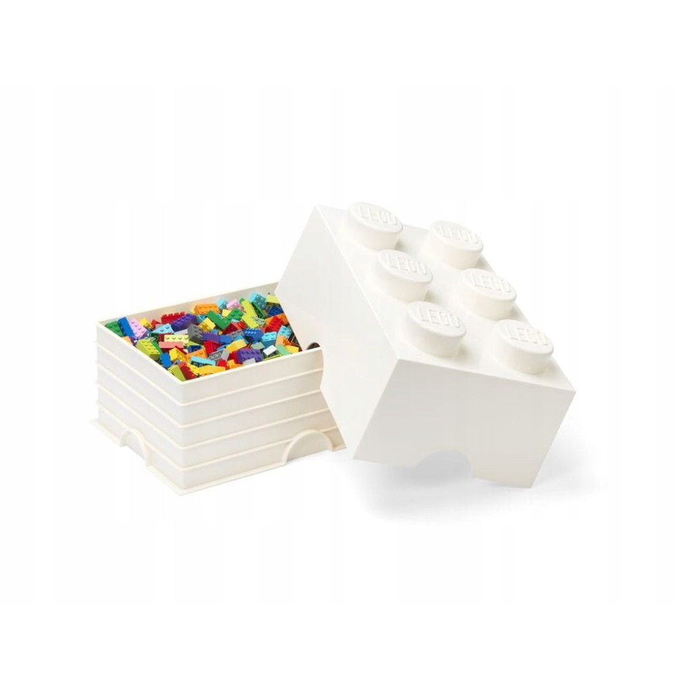 LEGO Classic 40000804 Pojemnik klocek LEGO Brick 6 - Biały White Na Klocki