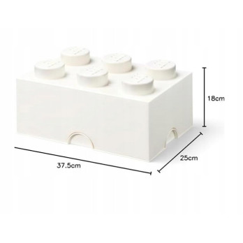 LEGO Classic 40000804 Pojemnik klocek LEGO Brick 6 - Biały White Na Klocki